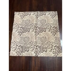Rejuvenation Throw Pillow Cover Linen Botanical 20" Square Mocha Brown Leaves
